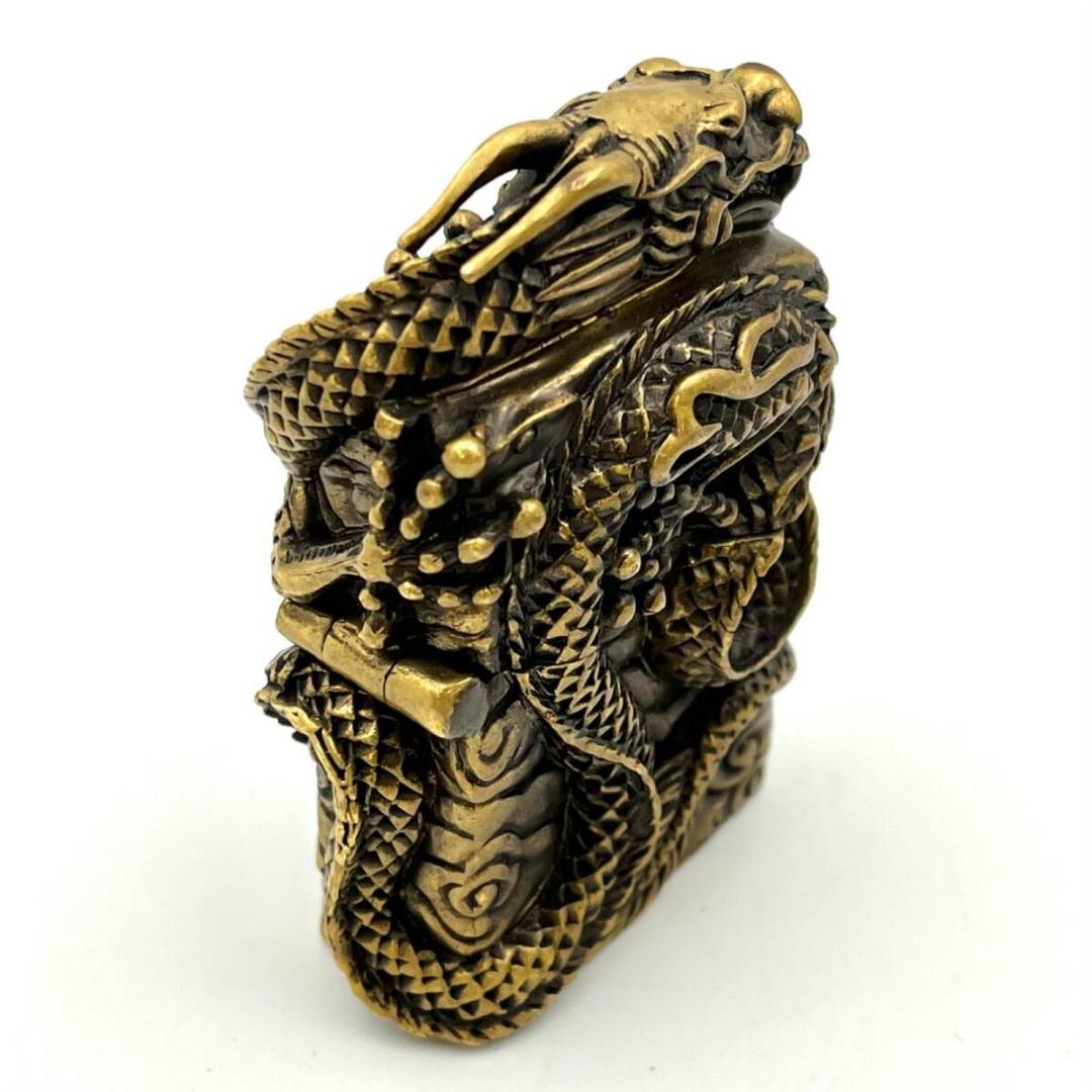 【美品】⭐️ジッポ ZIPPO Dragon ドラゴン 龍 真鍮製 火花確認済