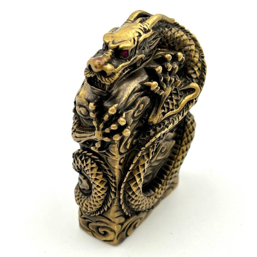 【美品】⭐️ジッポ ZIPPO Dragon ドラゴン 龍 真鍮製 火花確認済