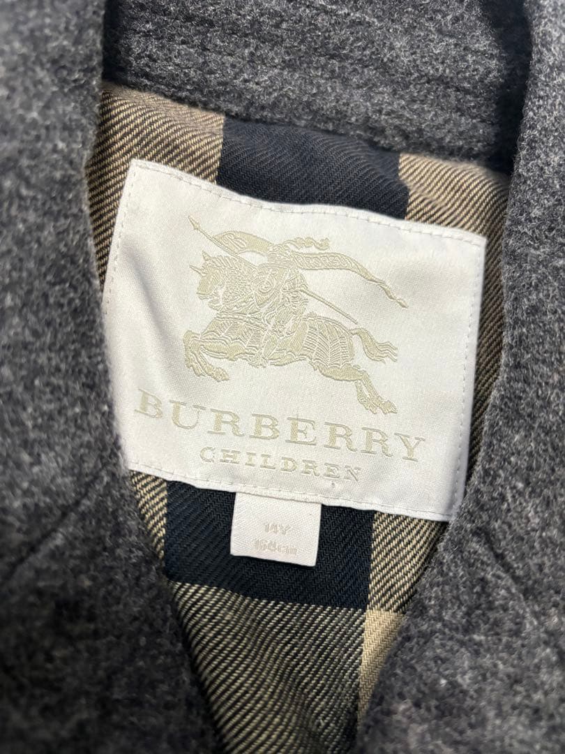 BURBERRY CHILDREN ウールコート 14Y グレー　ピーコート