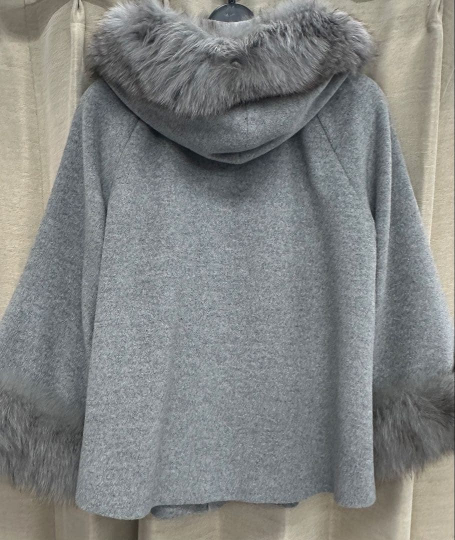 ダイアグラム　グレースコンチネンタル　アンゴラフォックスファーポンチョ　36