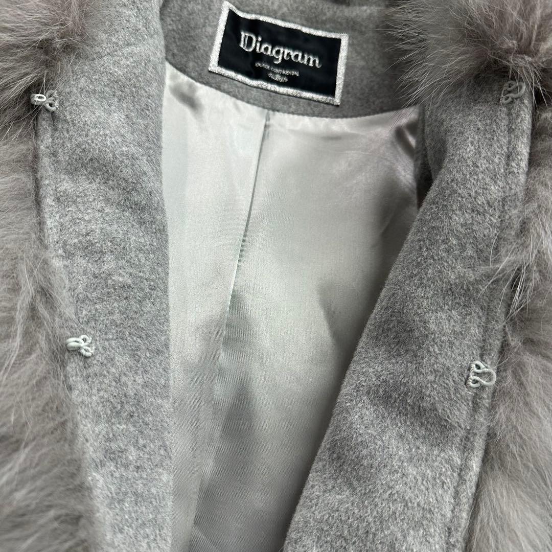 ダイアグラム　グレースコンチネンタル　アンゴラフォックスファーポンチョ　36