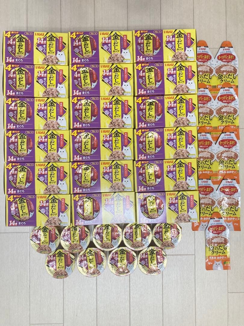 いなば金のだしカップ14歳からのまぐろ81個 トッパーまぜて金のだしクリーム9個