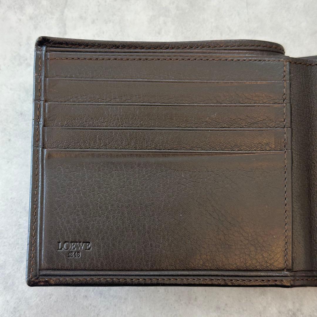 小物 LOEWE Anagram Leather Bifold Wallet