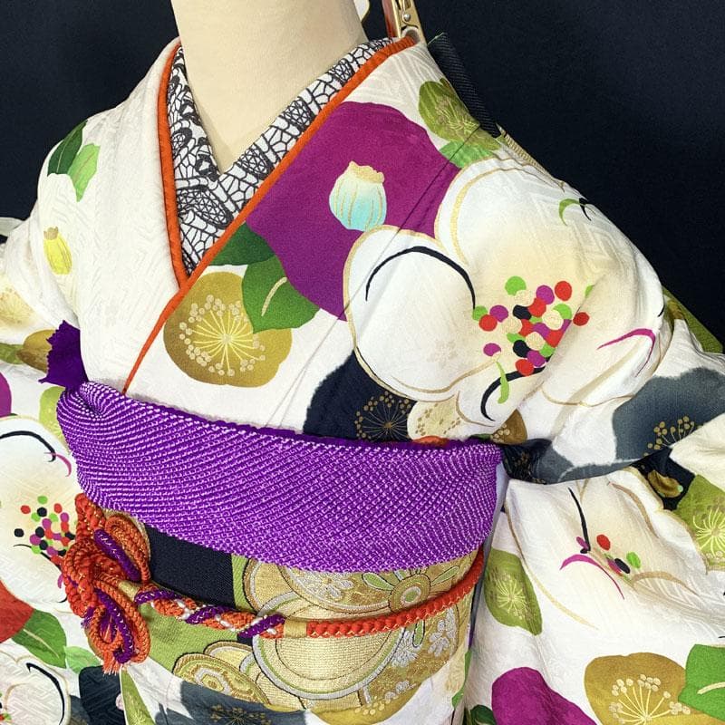 509z34☆玉城ティナ×紅一点 振袖 高身長 古典柄レトロ☆美品 成人式結婚式