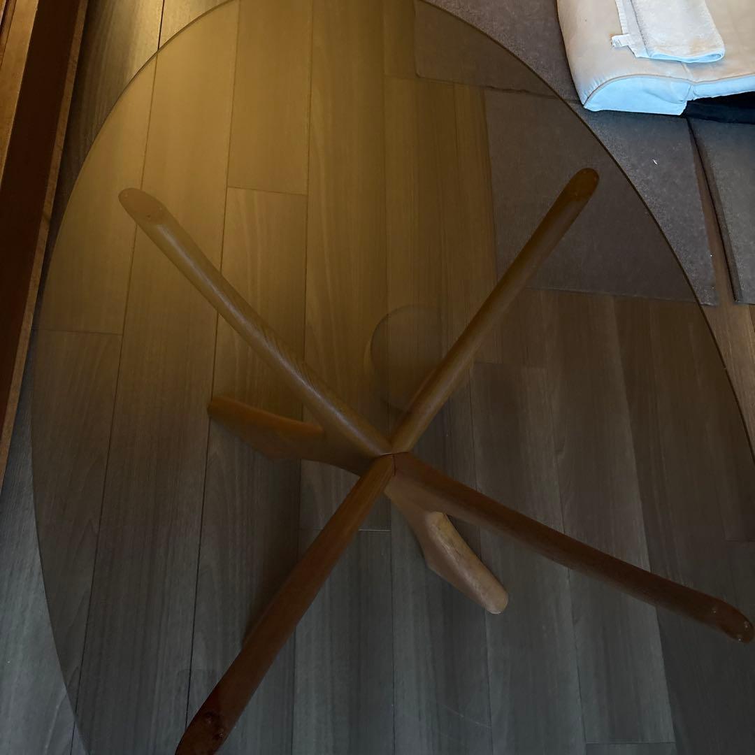 Illum Wikkelso 北欧デンマーク家具　ガラステーブル/楕円形❣️