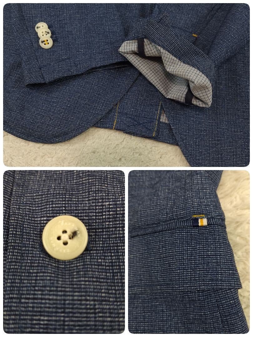 ZARA　ストレッチトラベルスーツ　セットアップ　ネイビー　EUR48 　下40