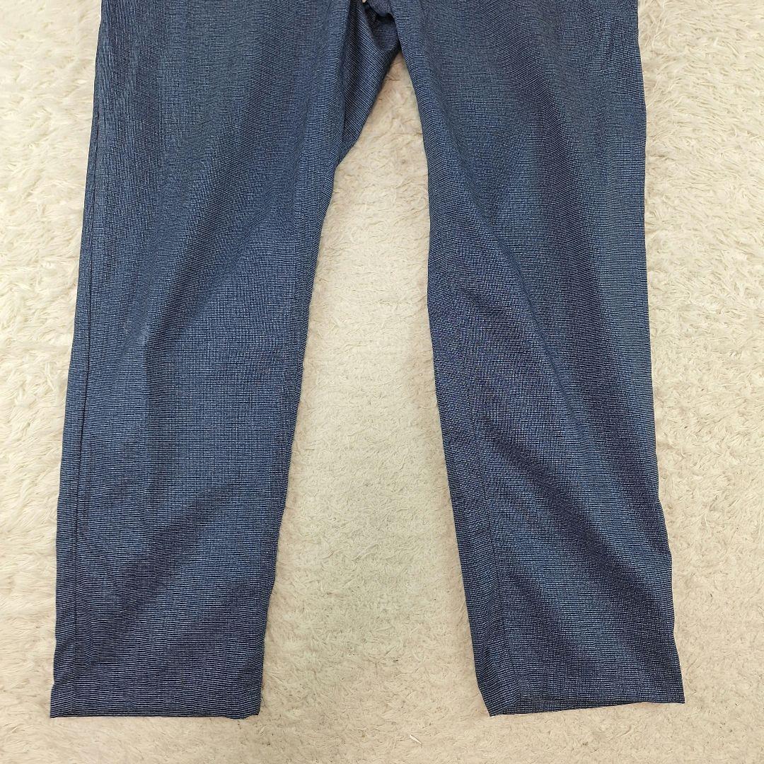 ZARA　ストレッチトラベルスーツ　セットアップ　ネイビー　EUR48 　下40