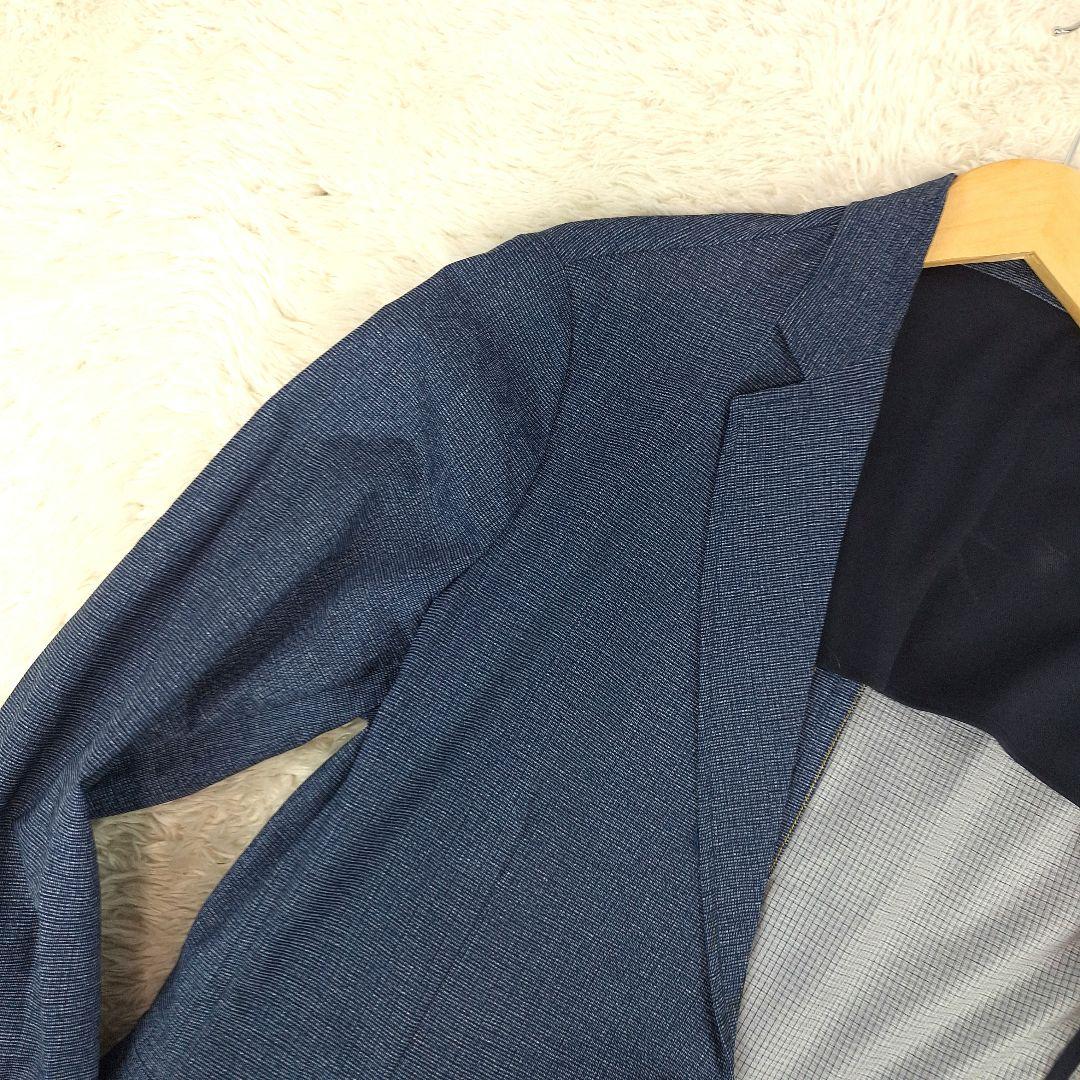 ZARA　ストレッチトラベルスーツ　セットアップ　ネイビー　EUR48 　下40