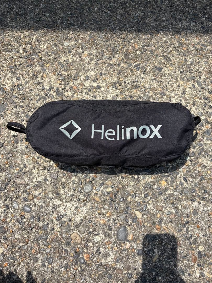 お魚　Helinox アウトドアチェア ブラック