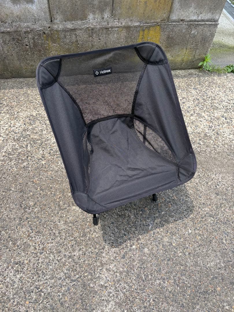 お魚　Helinox アウトドアチェア ブラック