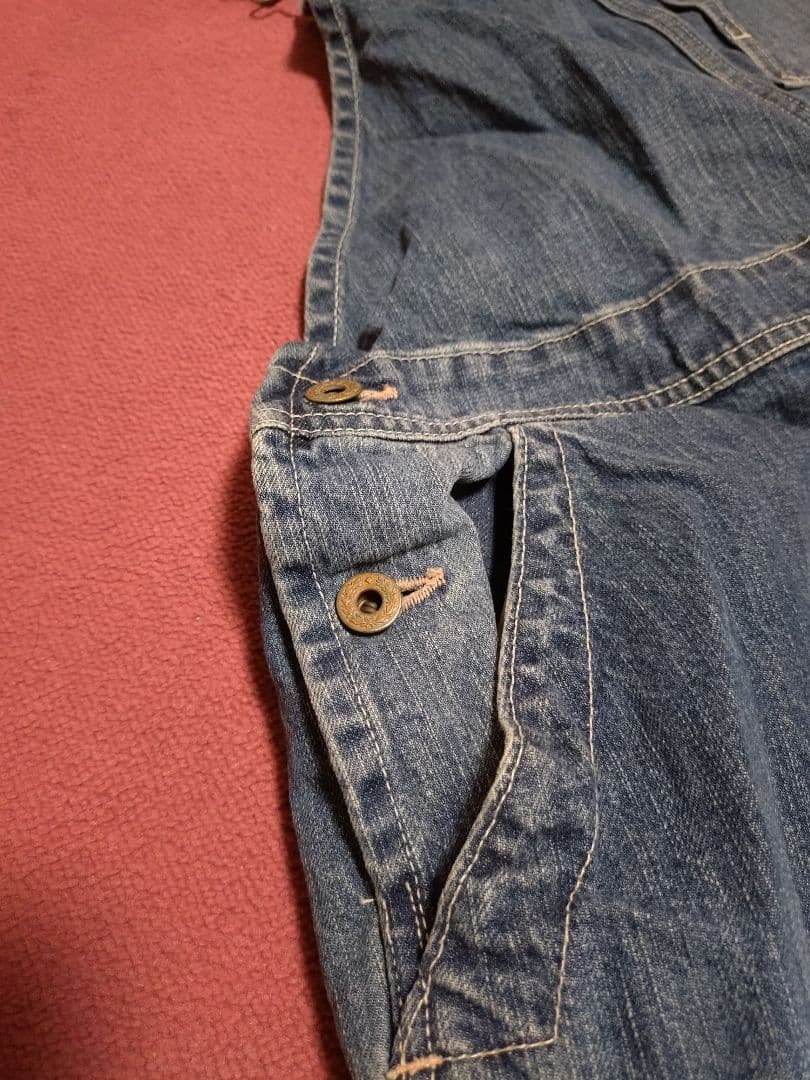 Chimala チマラ デニムサロペット フリンジ仕上げ