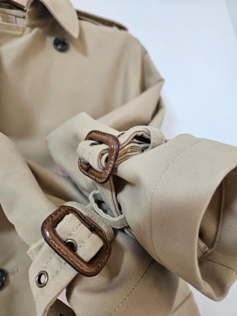 ラルフローレン✨ベージュダブルブレスト トレンチコートデザイナー生地厚綺麗上品6