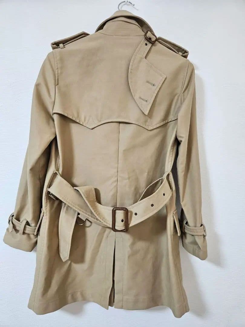 ラルフローレン✨ベージュダブルブレスト トレンチコートデザイナー生地厚綺麗上品6
