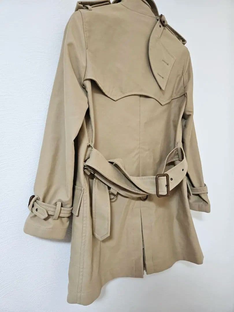 ラルフローレン✨ベージュダブルブレスト トレンチコートデザイナー生地厚綺麗上品6