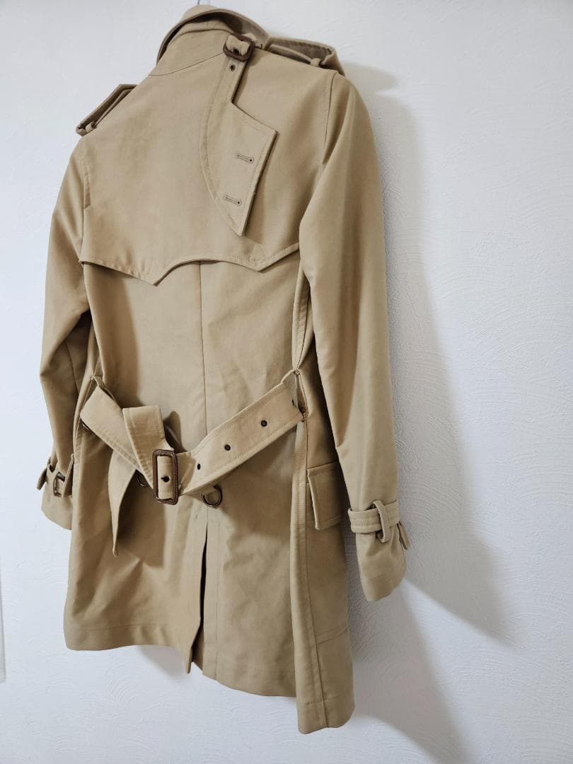 ラルフローレン✨ベージュダブルブレスト トレンチコートデザイナー生地厚綺麗上品6