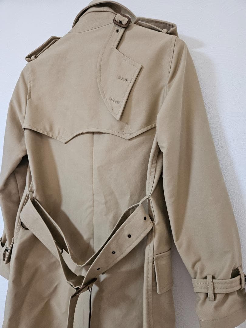 ラルフローレン✨ベージュダブルブレスト トレンチコートデザイナー生地厚綺麗上品6