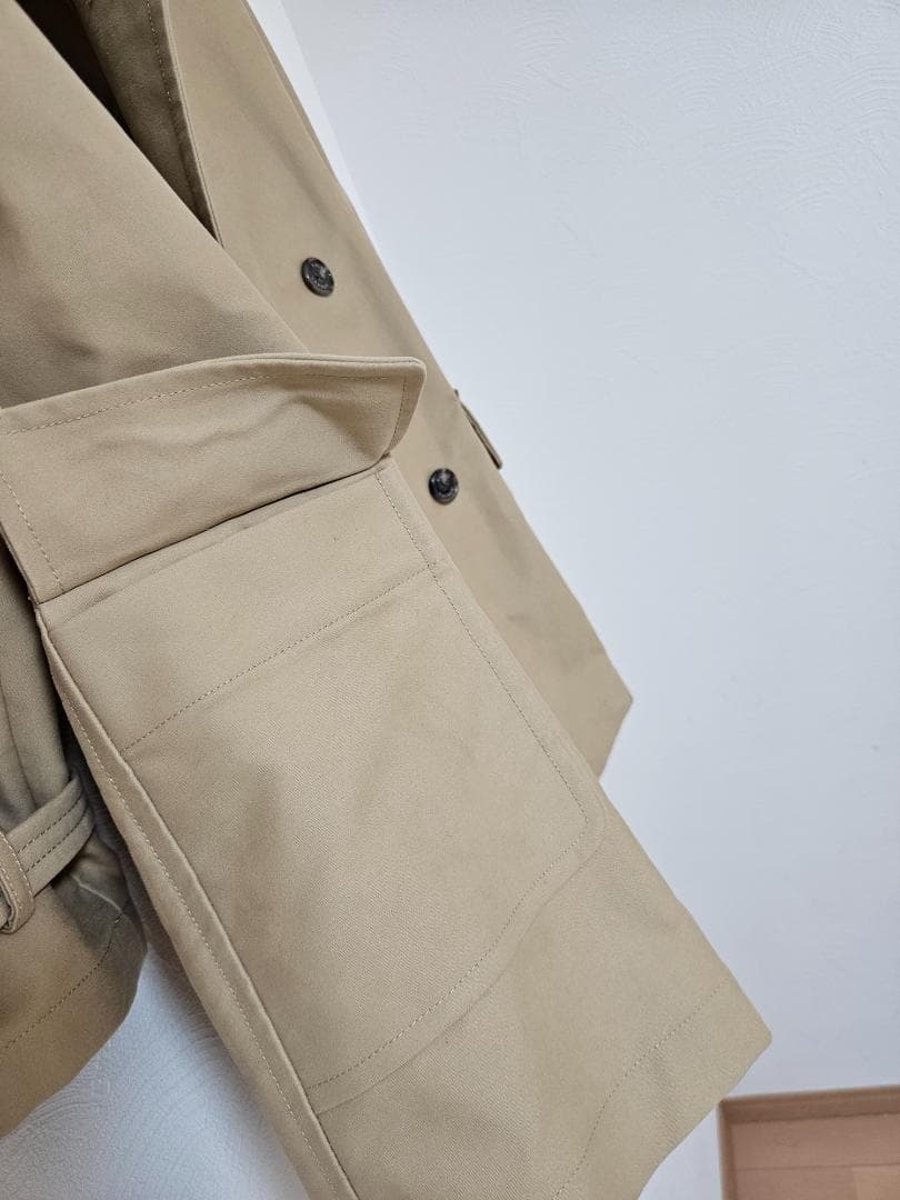 ラルフローレン✨ベージュダブルブレスト トレンチコートデザイナー生地厚綺麗上品6