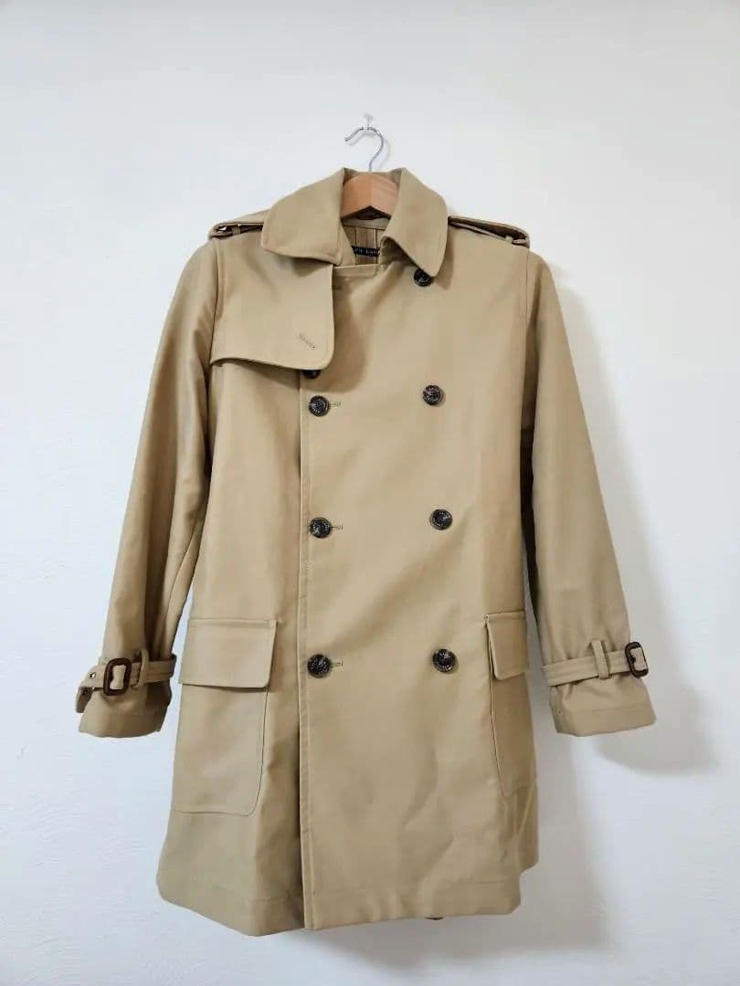 ラルフローレン✨ベージュダブルブレスト トレンチコートデザイナー生地厚綺麗上品6