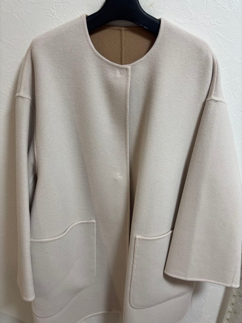 ユナイテッドアローズ　バイカラー　リバー　ミドルコート　リバーシブル