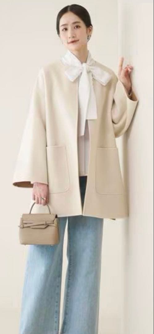 ユナイテッドアローズ　バイカラー　リバー　ミドルコート　リバーシブル