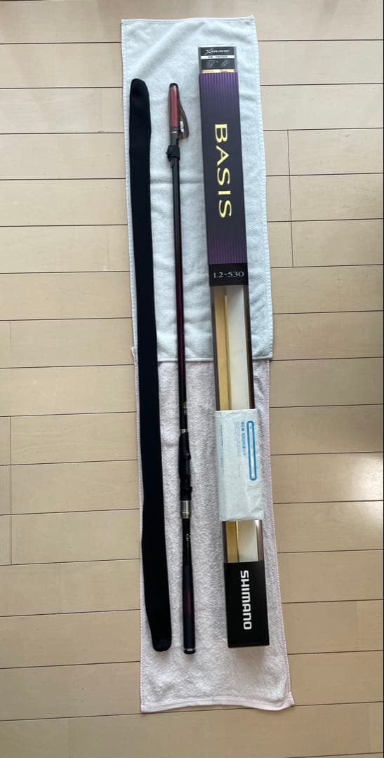 【良品】シマノ磯竿 16ベイシス 1.2-530 チタンフレームIMガイド換装