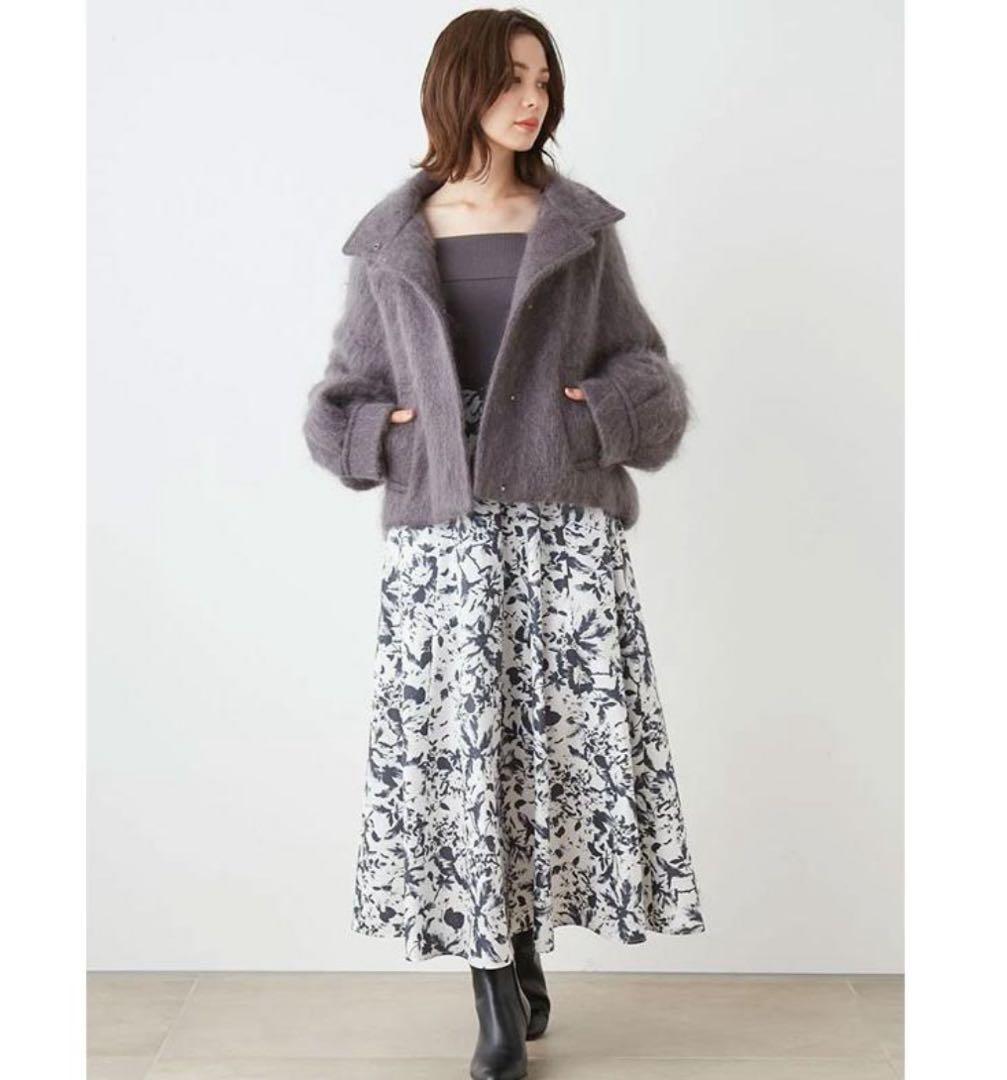 【週末値下】SNIDELスナイデル シャギーミドルブルゾン サイズ0