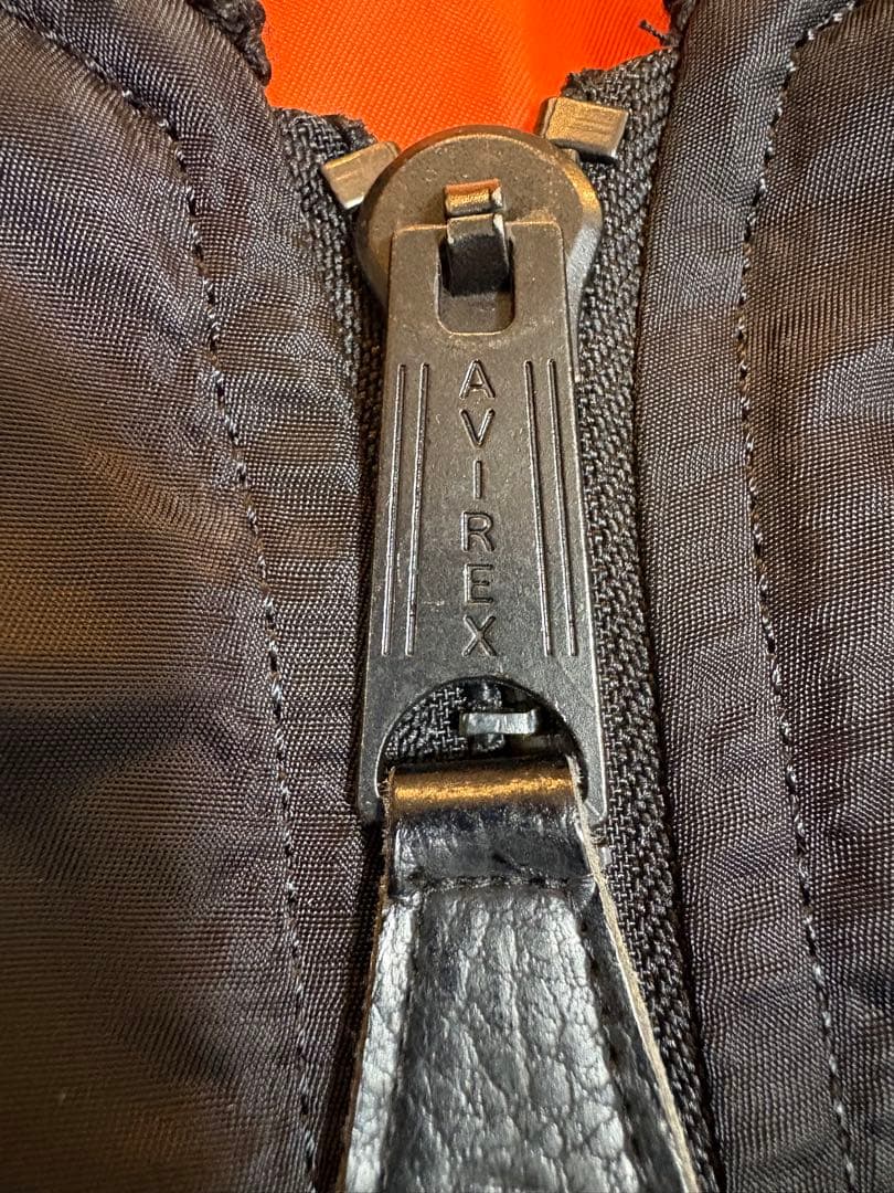 【美品】AVIREX MA-1 フライトジャケットCOMMERCIAL LOGO