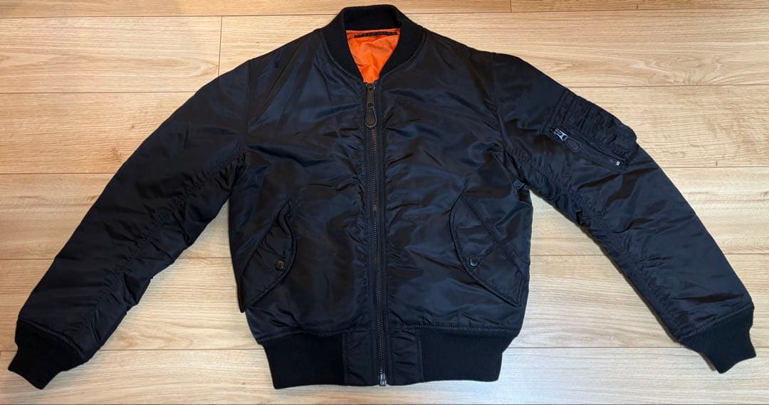 【美品】AVIREX MA-1 フライトジャケットCOMMERCIAL LOGO