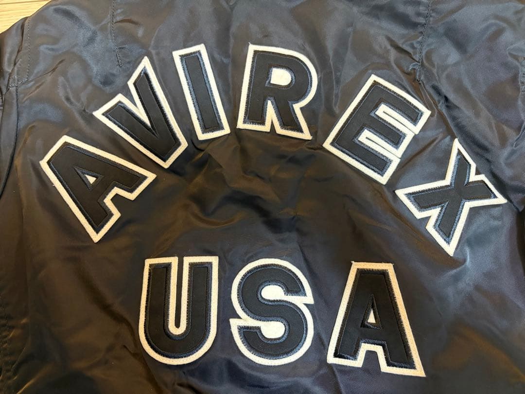 【美品】AVIREX MA-1 フライトジャケットCOMMERCIAL LOGO