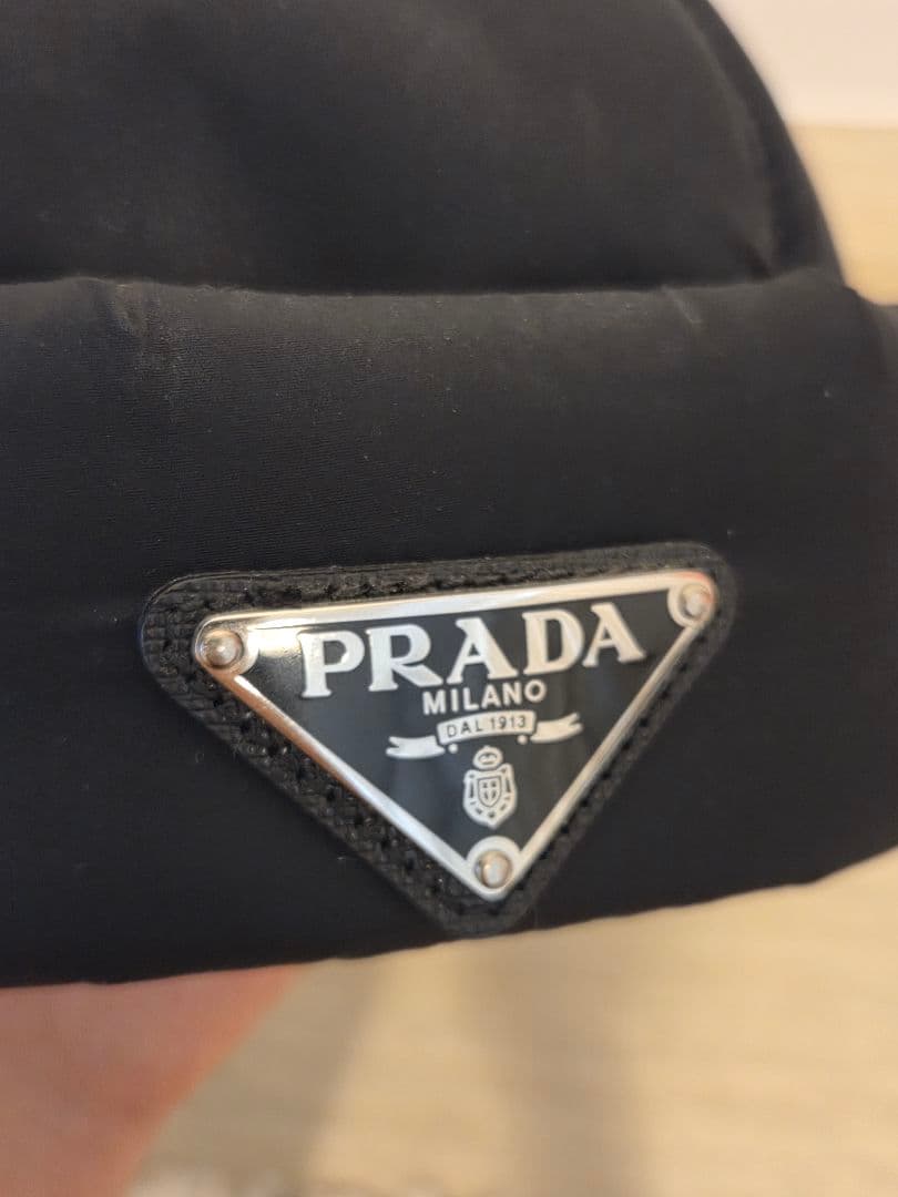 PRADA ナイロンビーニー Re-Nylon ロールキャップ BLACK M