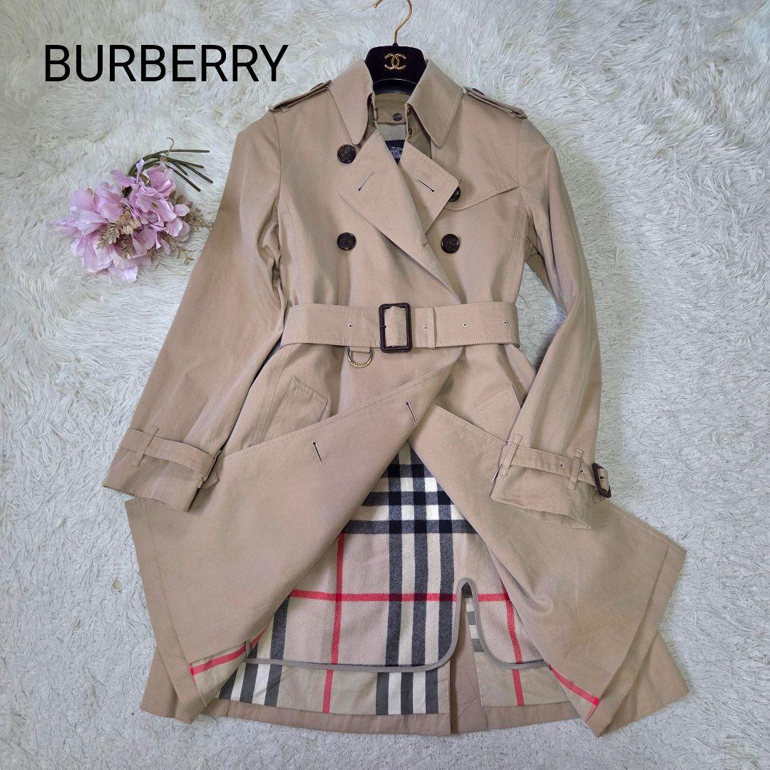 美品 バーバリー ハニーベージュ トレンチコート ライナー ノバチェック SS