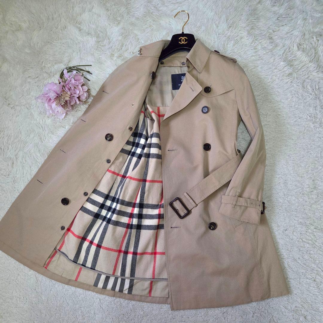 美品 バーバリー ハニーベージュ トレンチコート ライナー ノバチェック SS
