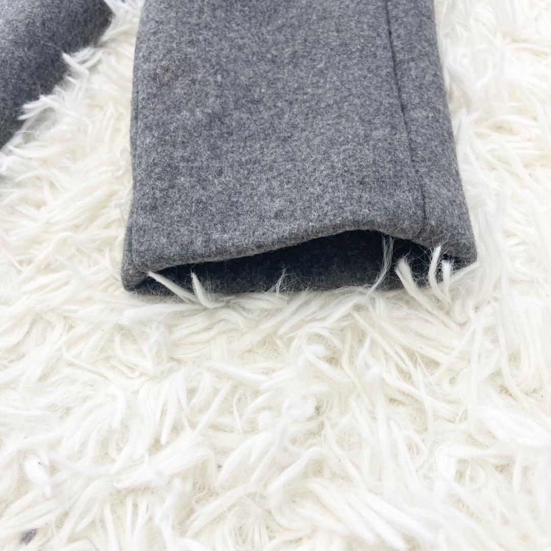 【玄人】Theory セオリー チェスターコート カシミヤ混 グレー S