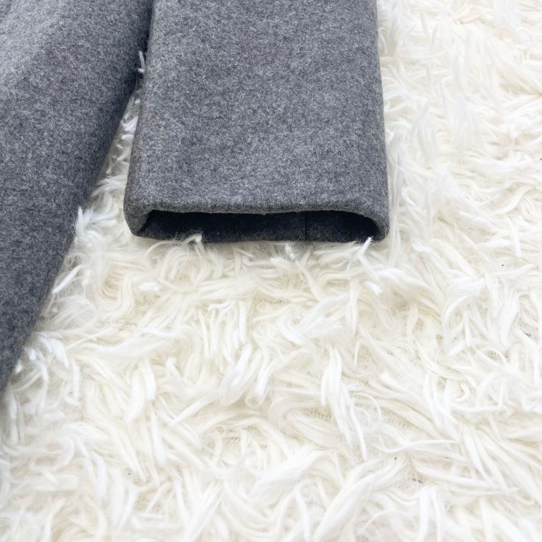 【玄人】Theory セオリー チェスターコート カシミヤ混 グレー S