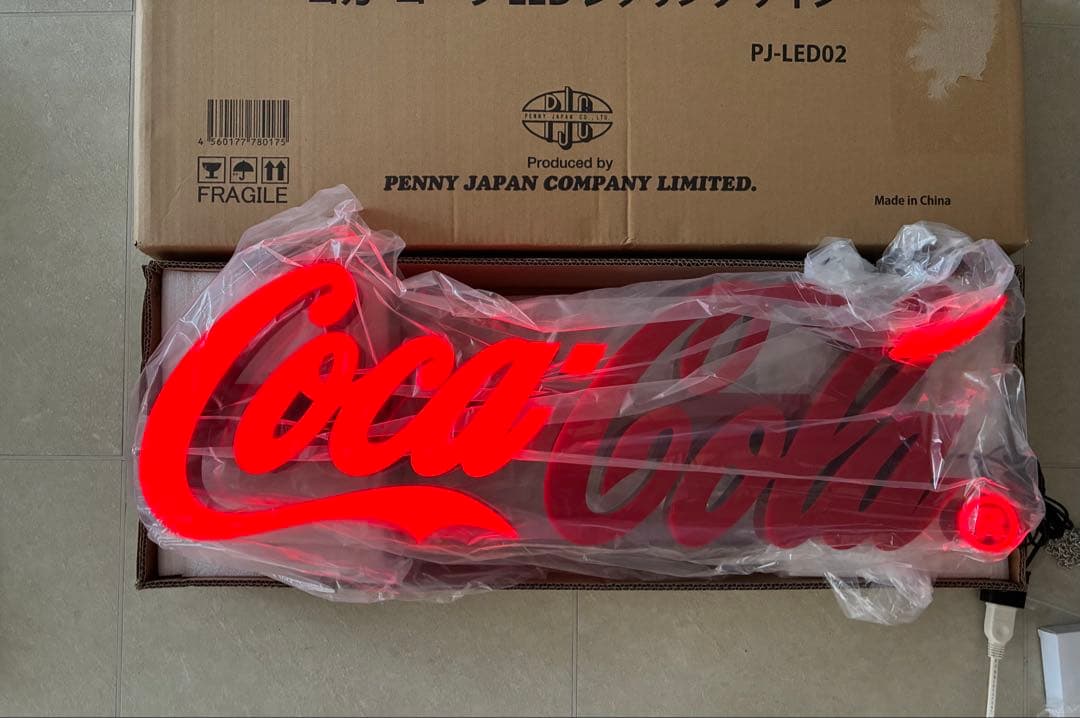 コカ・コーラ　LED レタリングサイン　Coca-Cola ネオンサイン