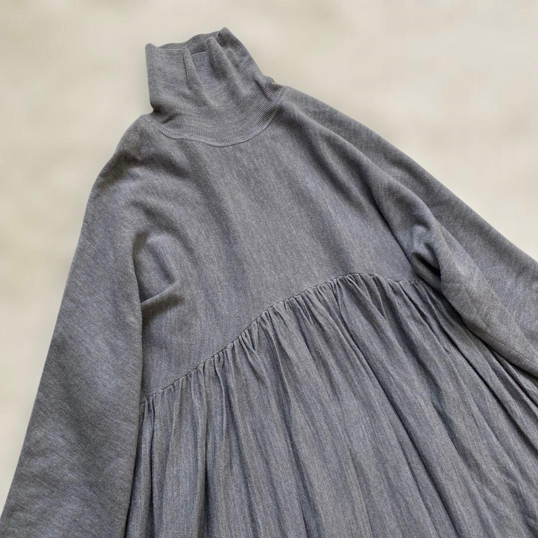 curensology カレンソロジー ウールハイネックギャザーワンピース