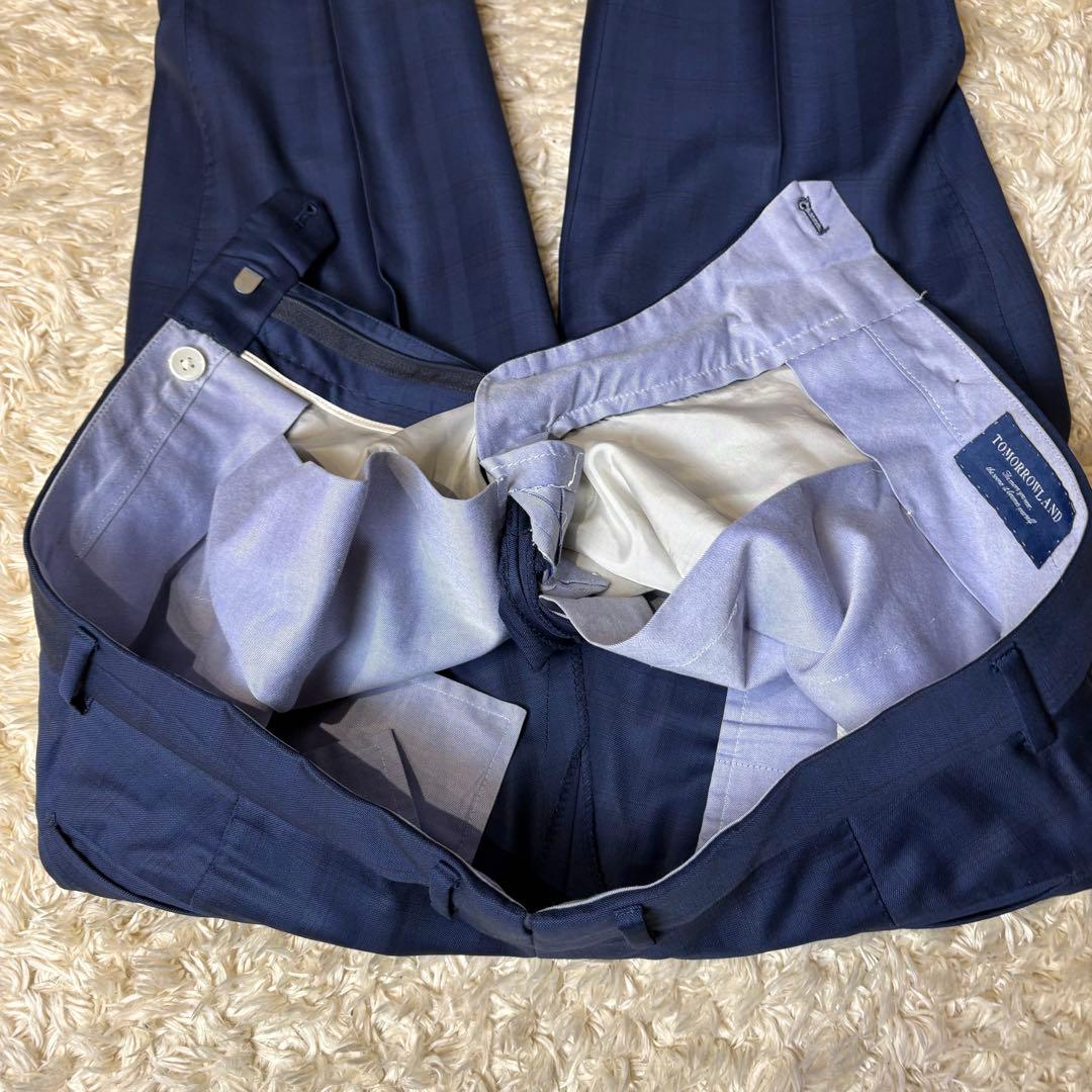 【最高級】トゥモローランド ゼニア スーツセットアップ ネイビー　チェック