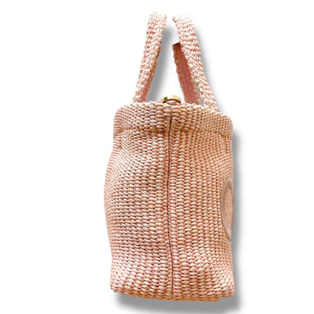 JIMMY CHOO ジミーチュウ 2way ラフィア かごバッグ ハンドバッグ