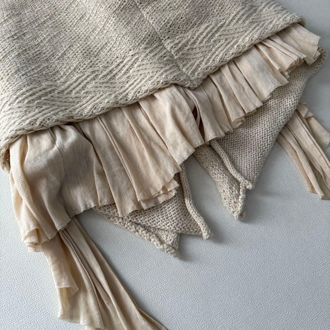 【レア】suzuki takayuki チュールニットポンチョ　アルパカ　ケープ