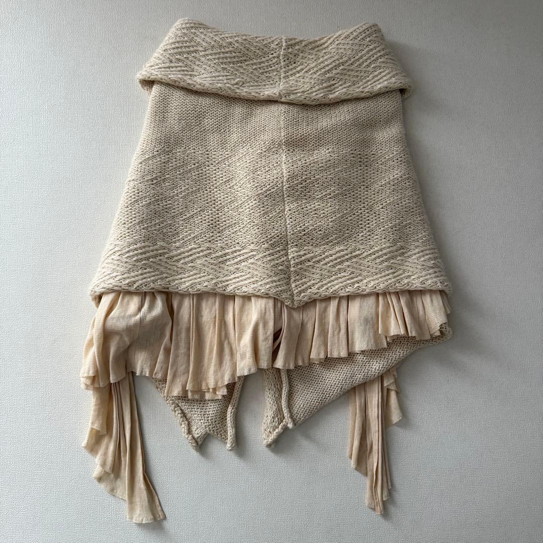 【レア】suzuki takayuki チュールニットポンチョ　アルパカ　ケープ