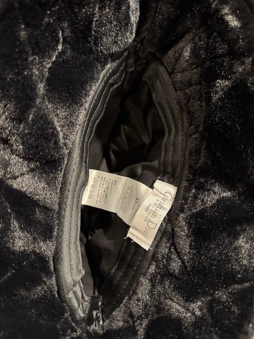 Diorディオール セレクトショップ ファーバケットハット ブラック黒