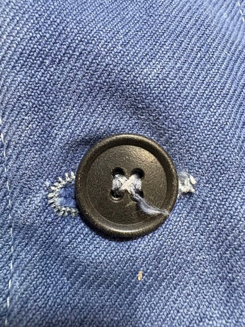 40-50s 【ユーロワークジャケット】 Vポケ コットンツイル フレンチ