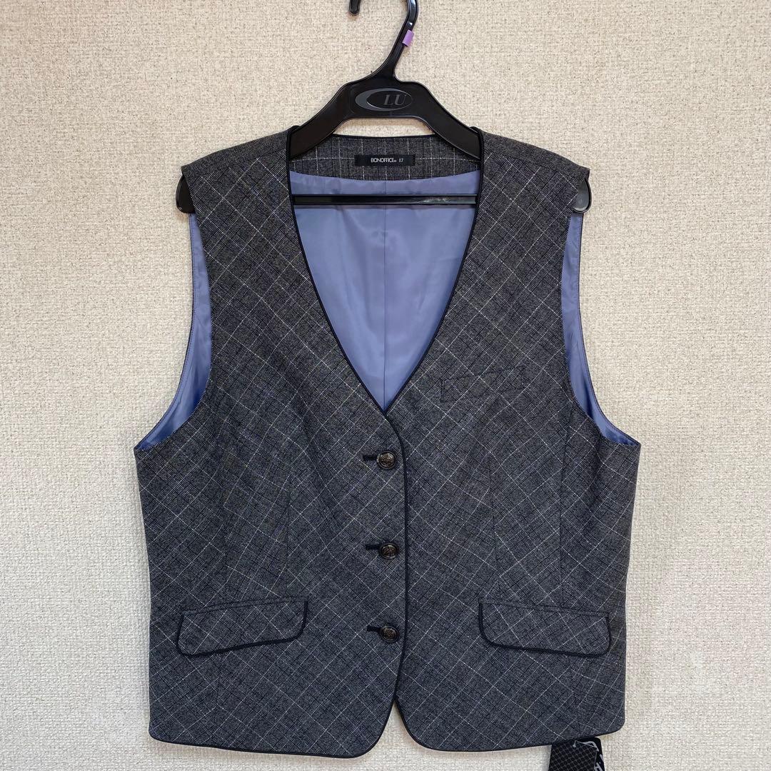 【新品タグ付き】ボンマックス 事務服 17号 ジャケット ベスト タイトスカート