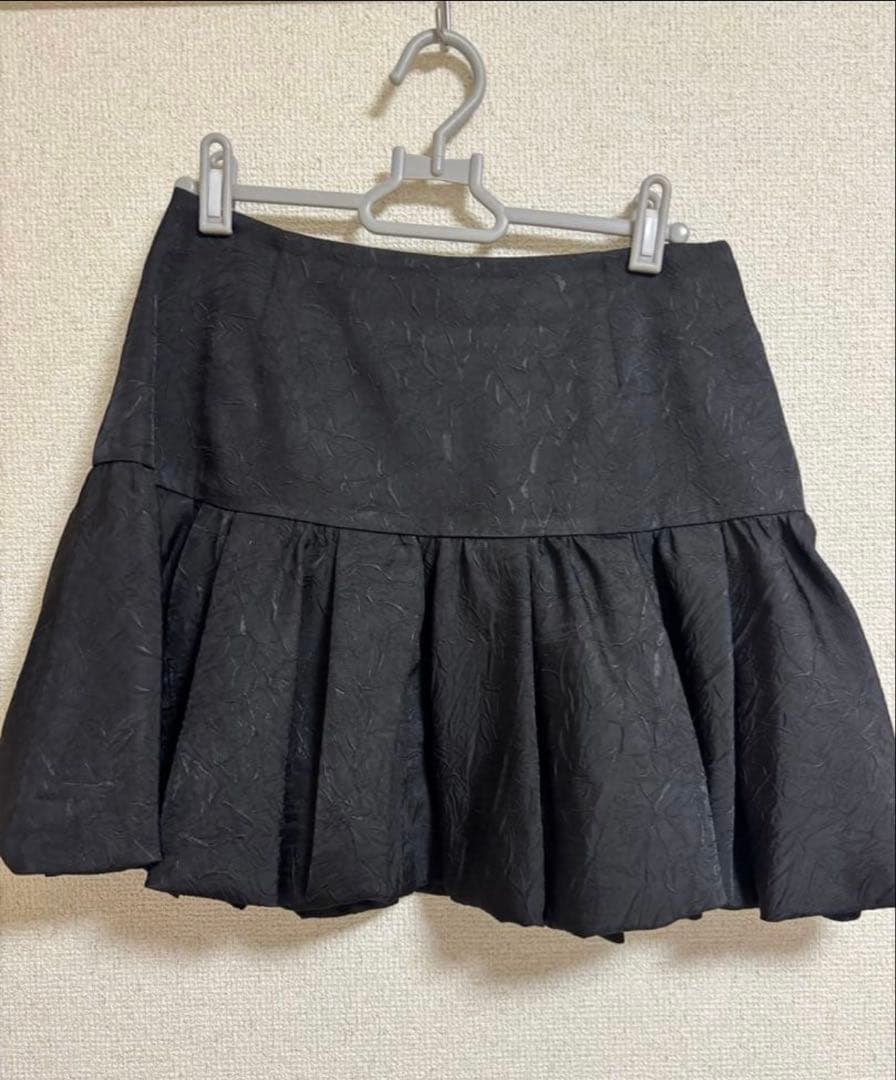 スカート herlipto Bubble Mini Skirt Msize black