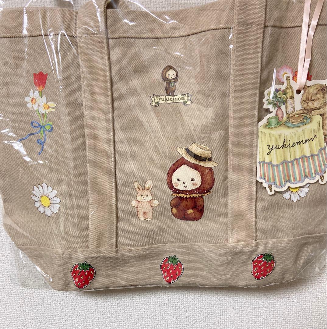 【未使用】yukiemon トートバッグ　ベージュ　くりぼー