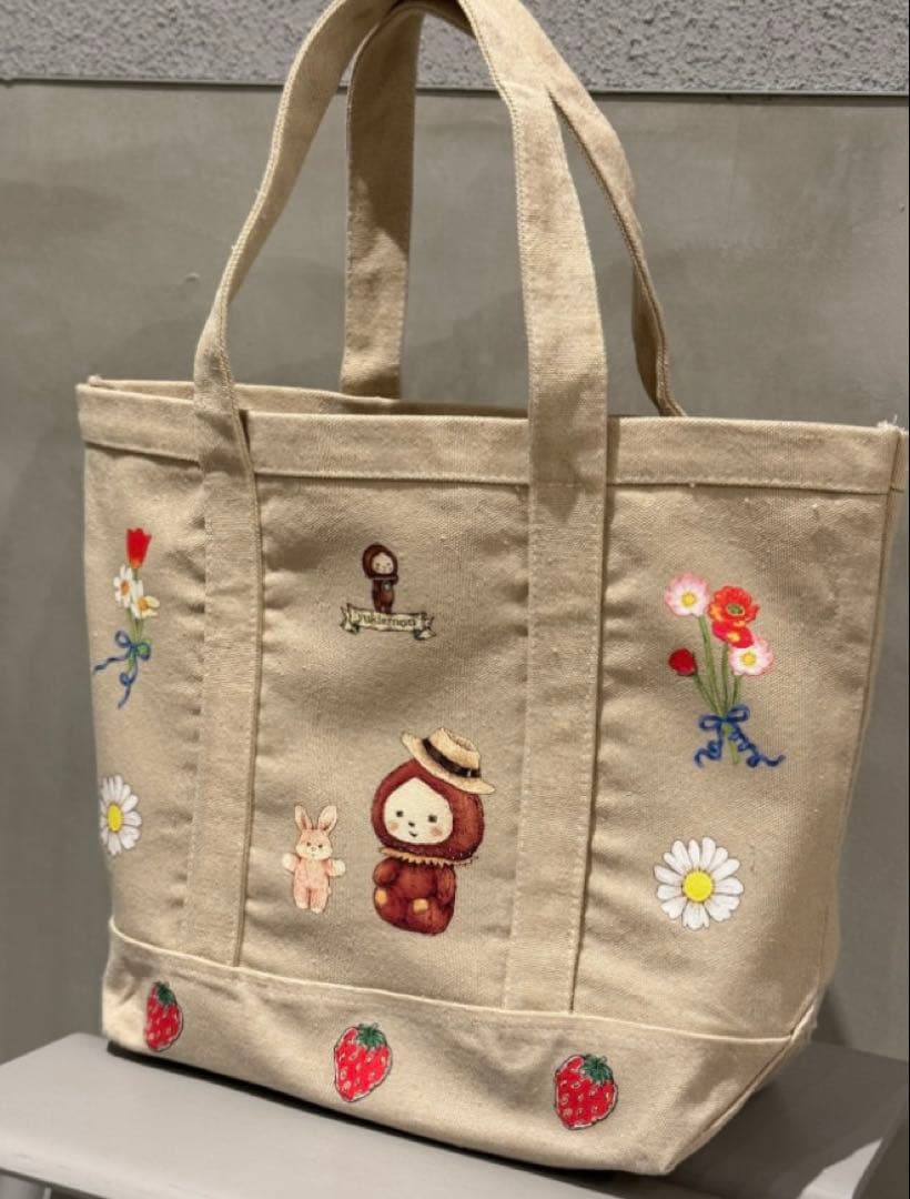 【未使用】yukiemon トートバッグ　ベージュ　くりぼー
