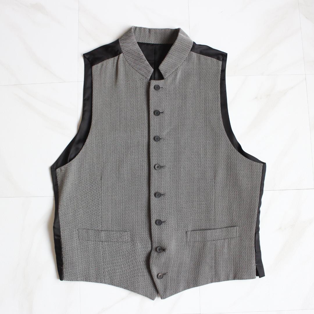 MEN'S TENORAS マオカラー スリーピーススーツ グレー XL