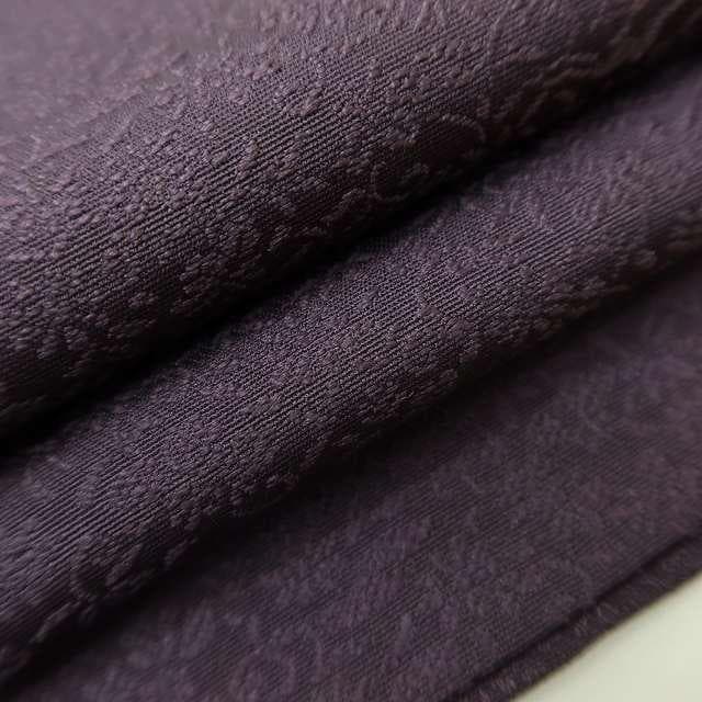 美品 正絹 着物“似せ紫色に待つ繊細でいて優美な菊と変化”色無地 U-51