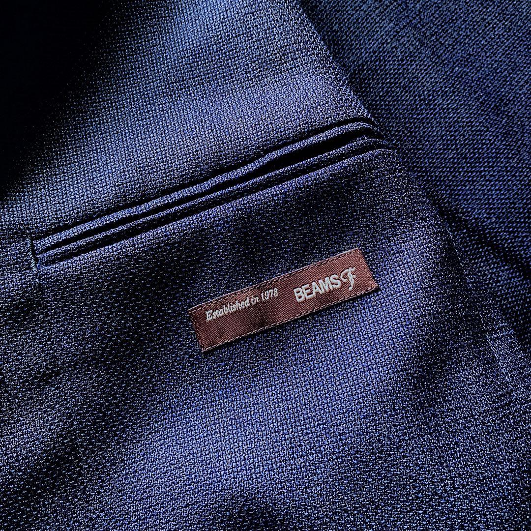 BEAMS F 紺ブレ ネイビージャケット 背抜き 95