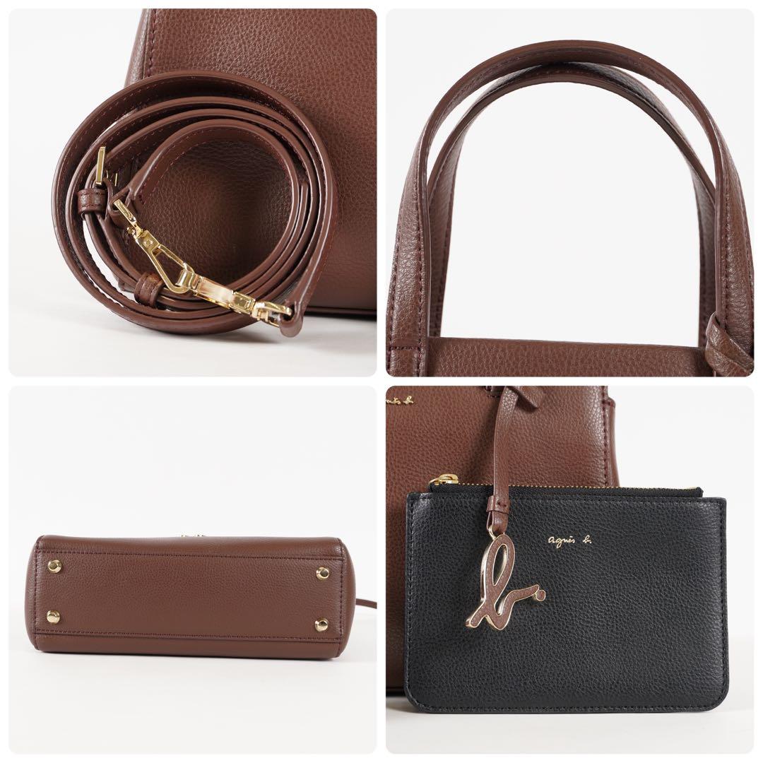 【未使用✨】アニエスベー 保存袋付き 2wayバッグ レザー ブラウン